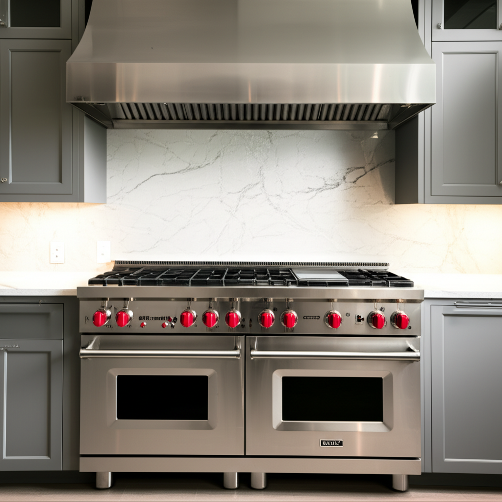 Wolf professional range in modern kitchen